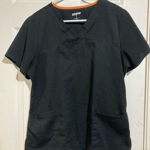 Scrubstar Unisex Black Scrub Top Medium